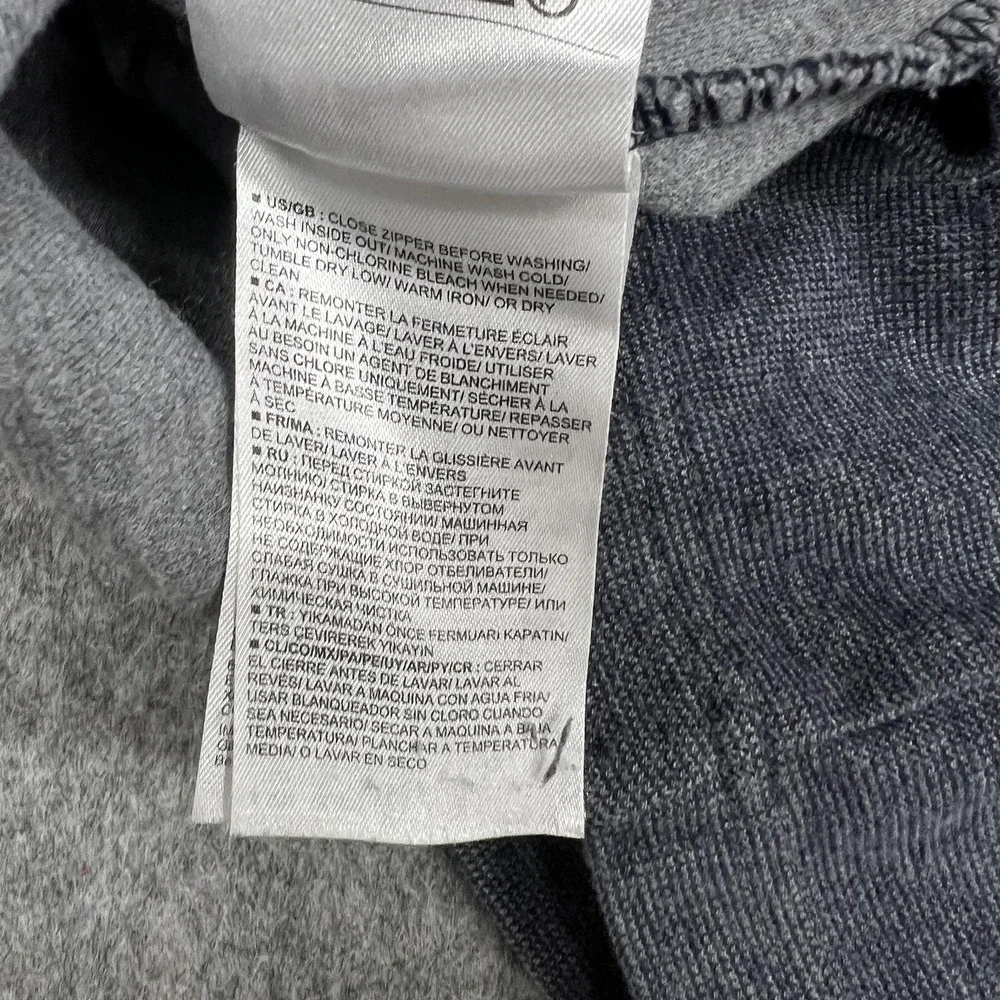 Banana Republic Sweater Mens L Blue‎ Gray Stripe 1/4 Zip Mock Neck Pullover Prep